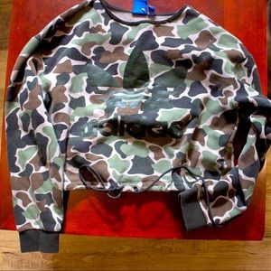 Adidas cropped camo sweatshirt